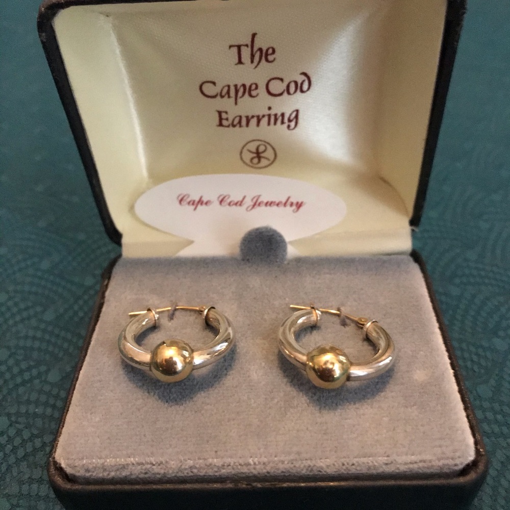 Cape Cod gold and silver earrings